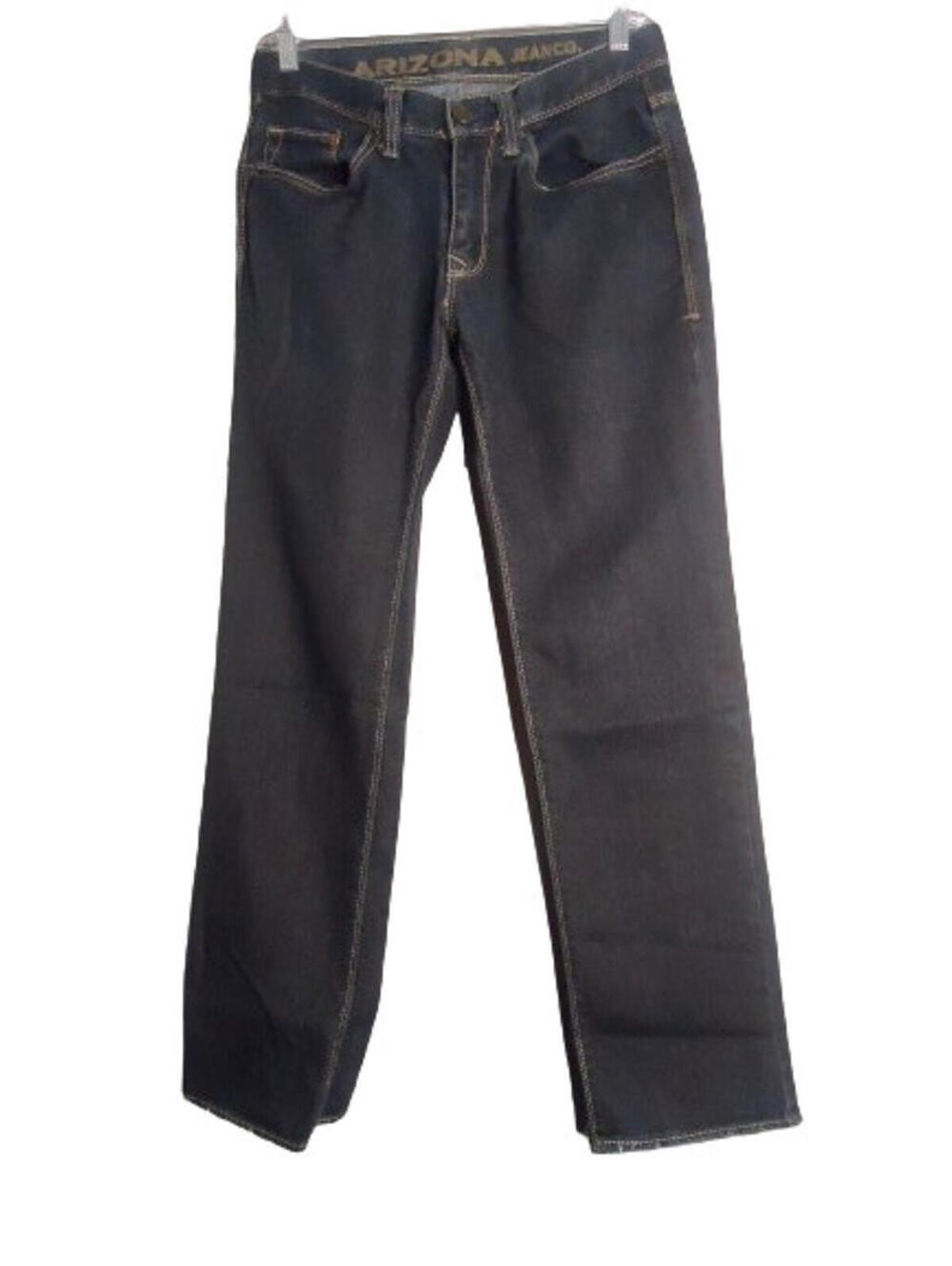Arizona Skinny Dark Wash Distressed Low Rise Jeans Mens Measured Size 28x29